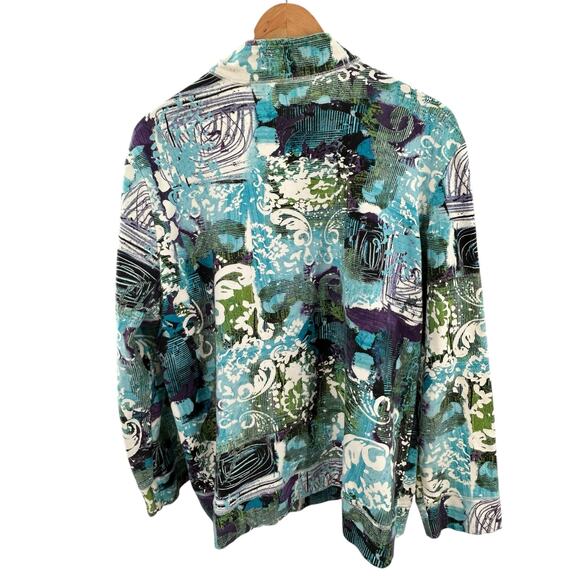 Chico's Additions Jacket Full Zip Size Large Stretch‎ Lightweight with Pockets - Picture 6 of 11